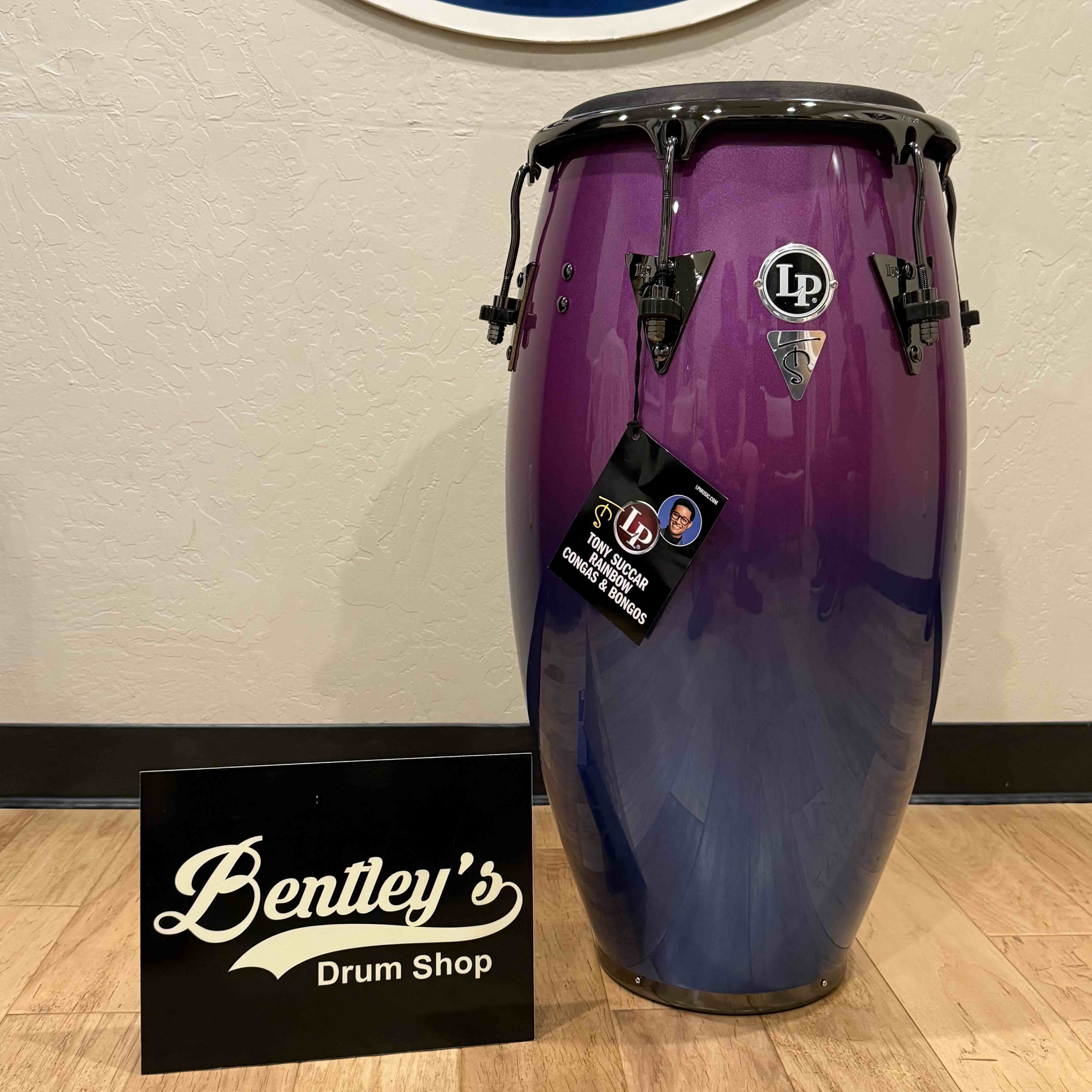 ~NEW!~ LP Latin Percussion LP559X-TS Tony Succar Signature 11-3/4" New Zealand Pine Conga in Rainbow Lacquer with Black Nickel Hardware & Black Skyn Head